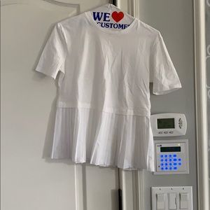 Authentic Zara T-shirt with pleated bottom size s